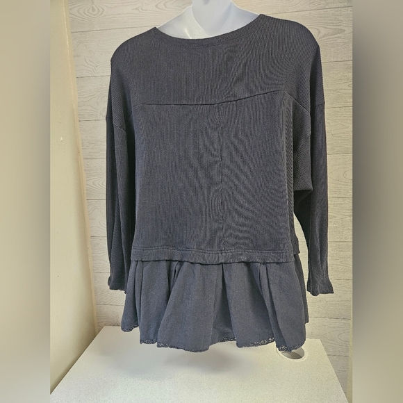 Free People Tunic Women's Dark Grey Size L - Picture 2 of 8